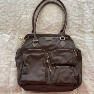 MZ Wallace Brown Nylon Shoulder Bag